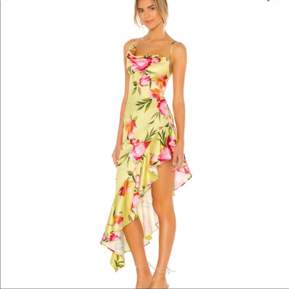 NBD Kaz Gown in Yellow Watercolor - Picture 3 of 6